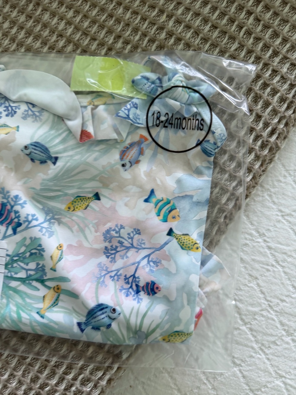Girls one piece, swimsuit- Ocean Fish Print- 18 to 24 mos nwt Janie and Jack